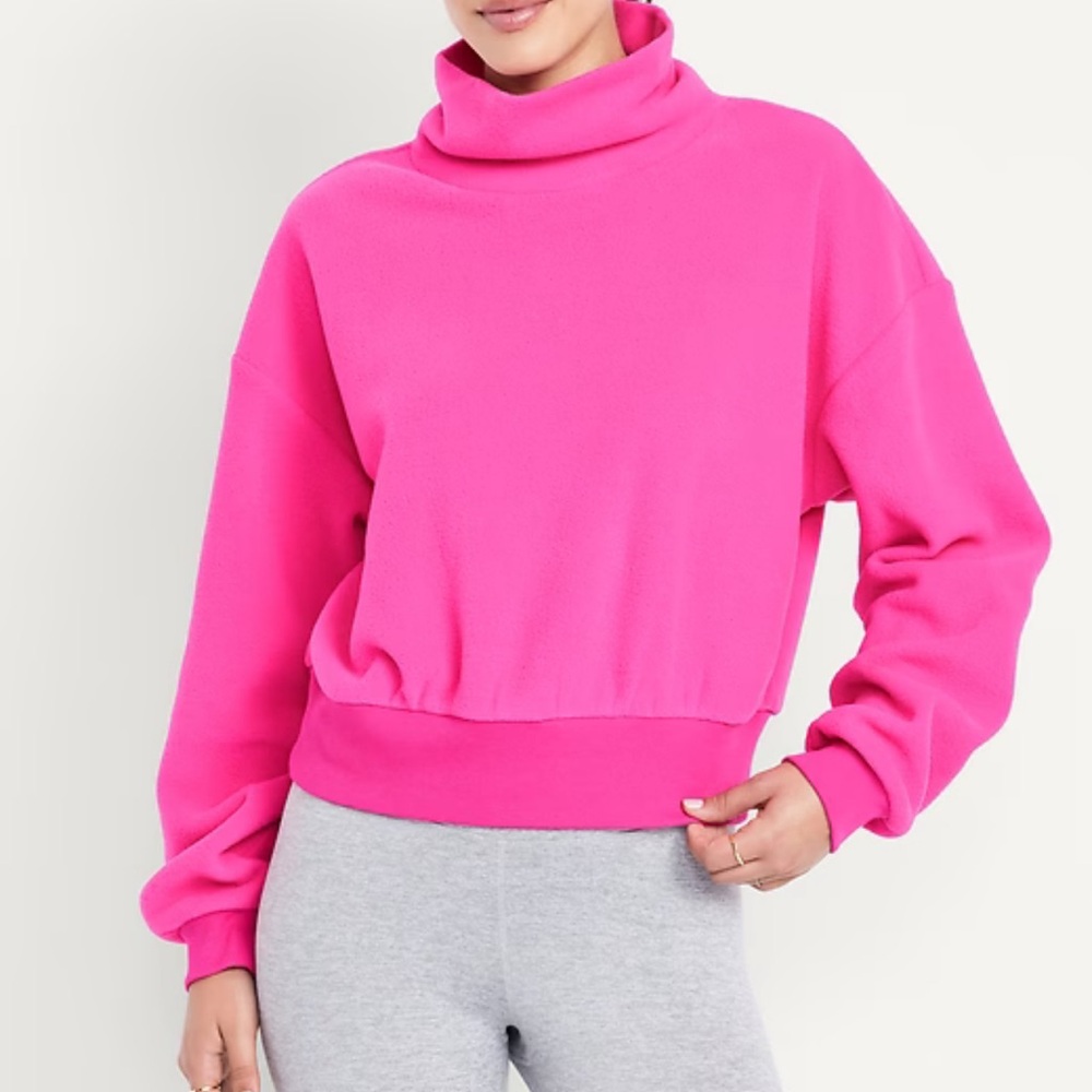 Old Navy Bright Pink Cowl Neck Sweater